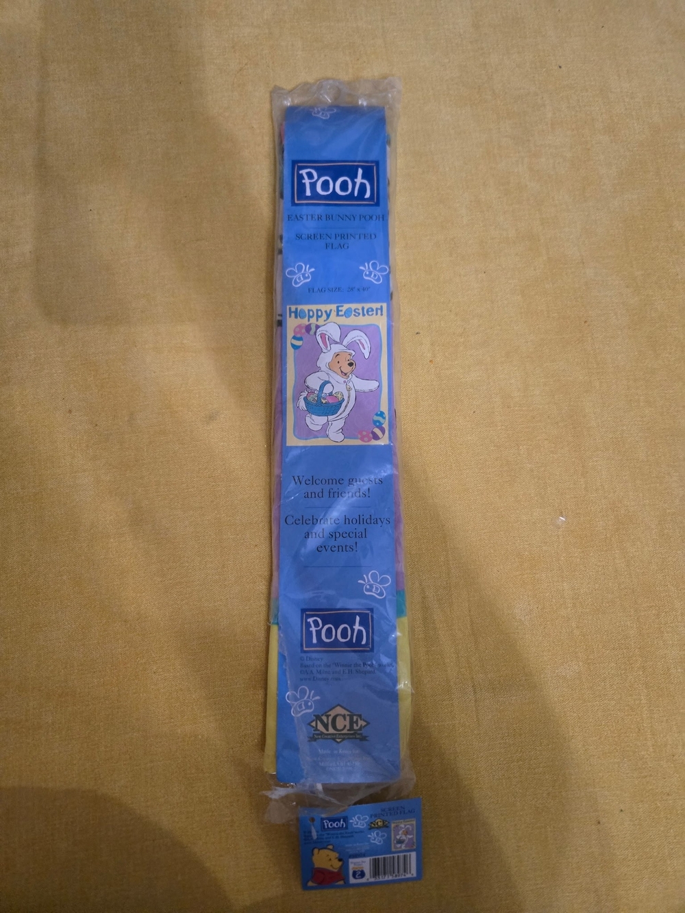 New Vintage Winnie the Pooh Decorative Garden Flag 28" x 40" Easter